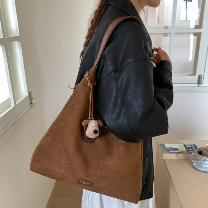 Suede Oversized Hobo Bag Bowlift
