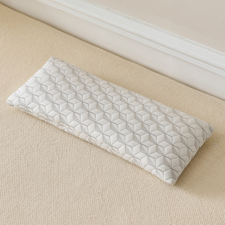 Long-format neck support pillow with breathable cover Bowlift