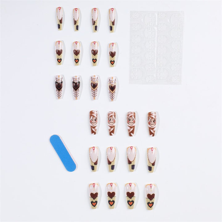 Stylish artificial nails in abstract design Bowlift