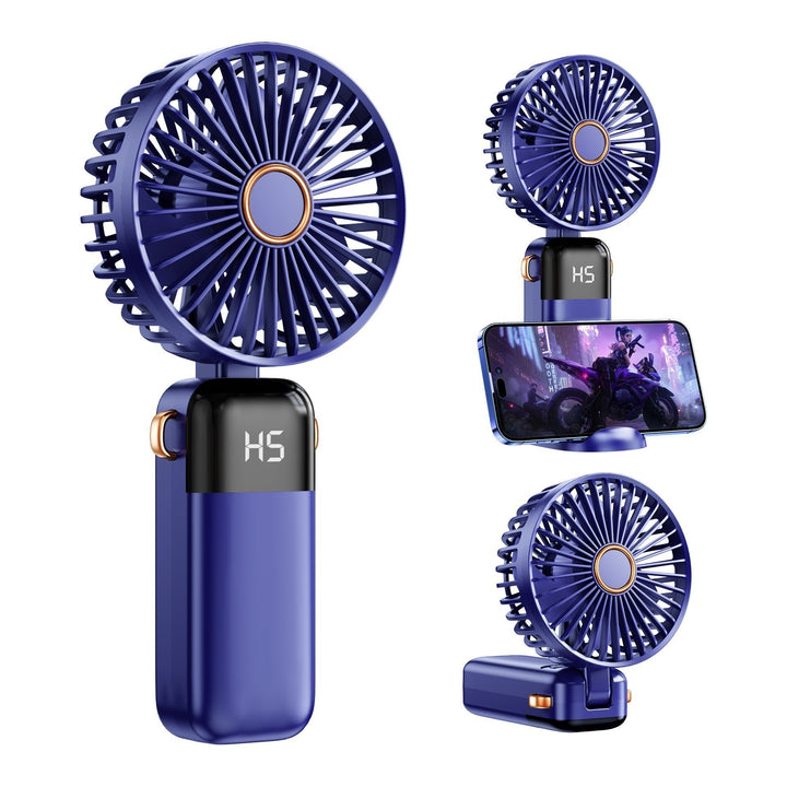 Cooling Portable Bladeless Mini Handheld Fan with Digital Speed Display Bowlift