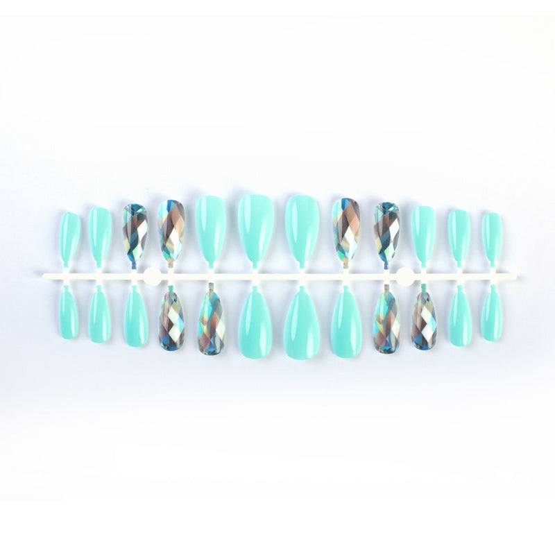 Acrylic nail set with elegant gradient and unique designs Bowlift