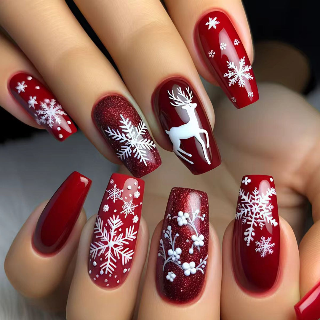 Festive Winter-Themed 3D Nail Art Bowlift