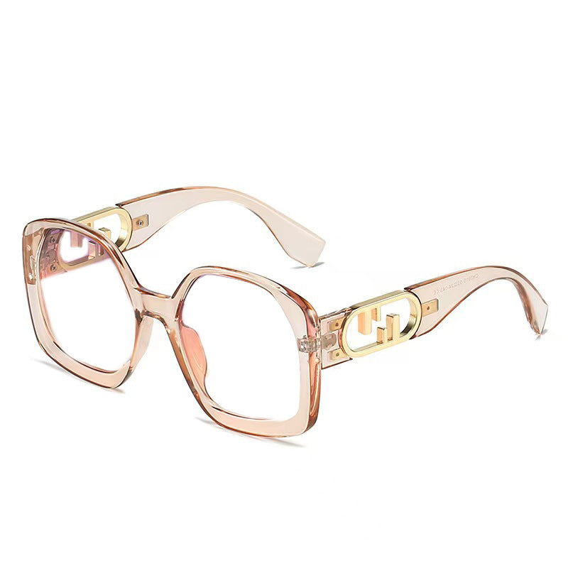 Women oversized sunglasses with extravagant geometric frame and elegant accents Bowlift