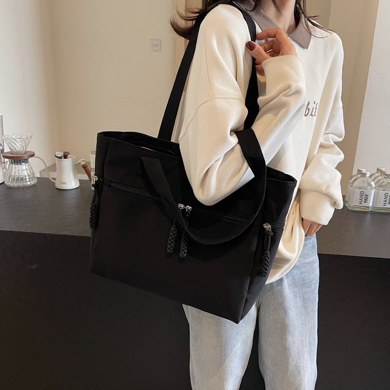 Versatile Zippered Canvas Tote Bag Bowlift