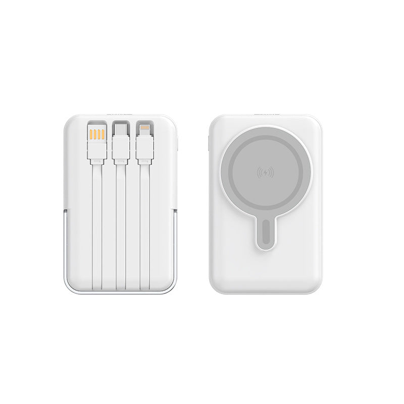 Multifunctional power bank with integrated charging cables Bowlift