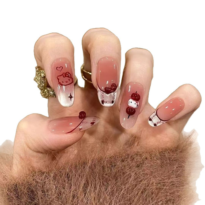 Cute Themed Press-On Nail Art