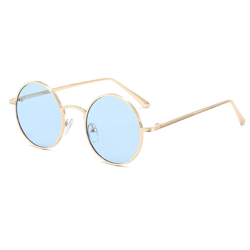 Ladies fashionable glasses with round lenses and fine metal frame Bowlift