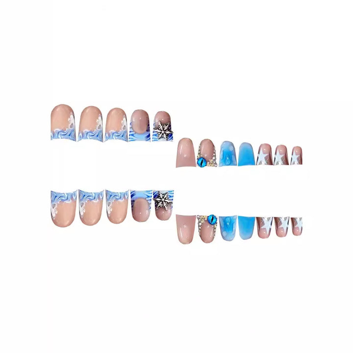 Artistic Acrylic Nail Enhancements with Gem Accents Bowlift