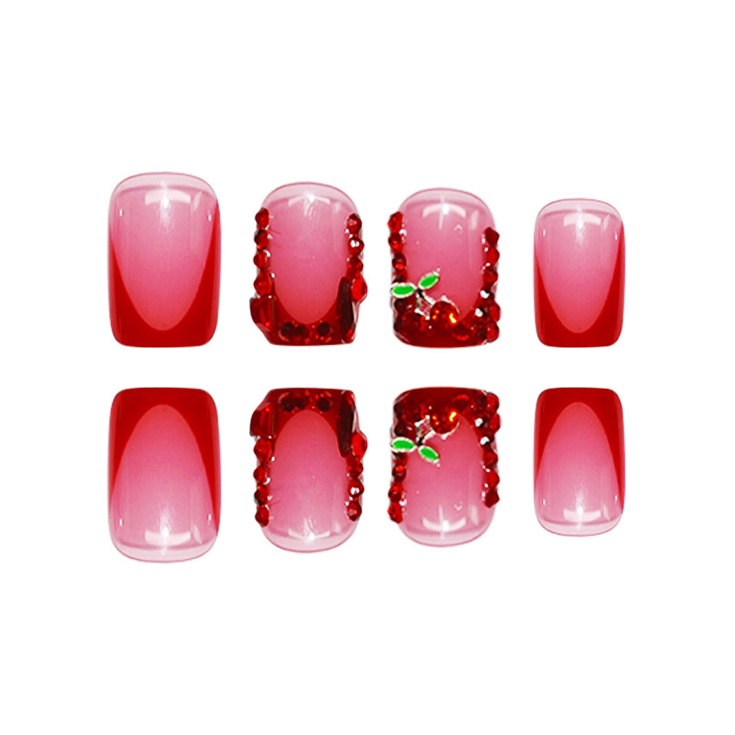 Artistic Rhinestone-Embellished Nail Enhancements Bowlift