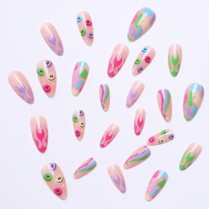 Creative Nail Art Set with Playful 3D Designs Bowlift