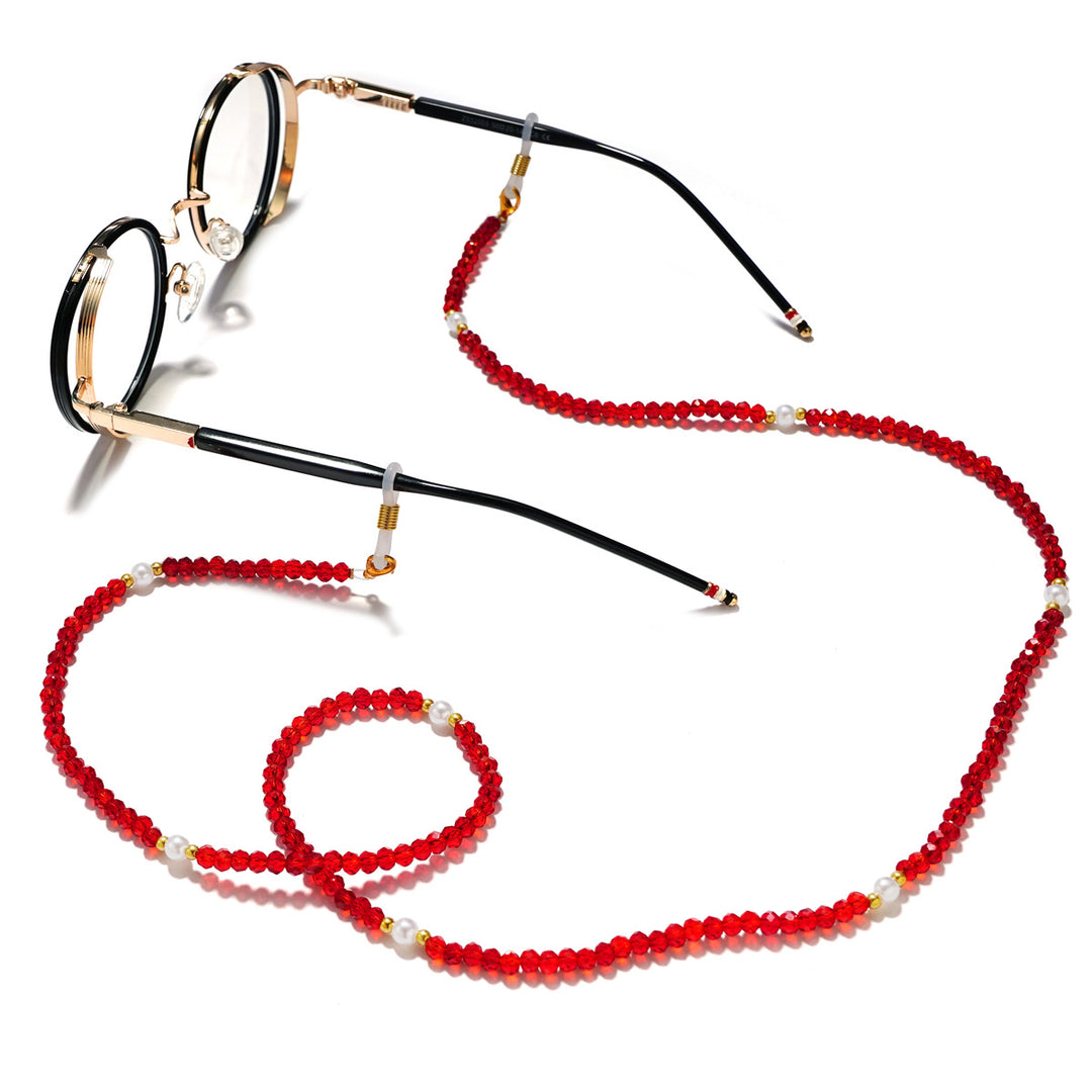 Elegant Crystal Beaded Eyewear Chain Bowlift