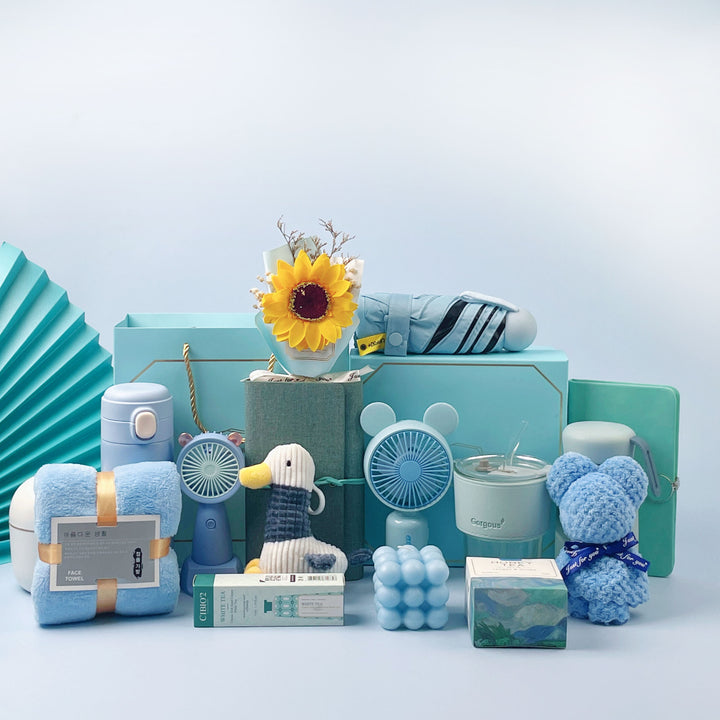 Women's set with coffee mug and portable fan Bowlift