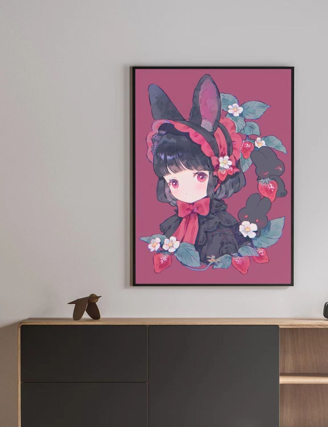 Illustrated Fantasy Character Canvas Art Print Bowlift