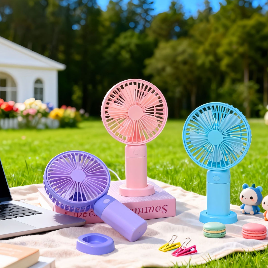 Women's portable mini fan with flexible tilt and powerful battery Bowlift