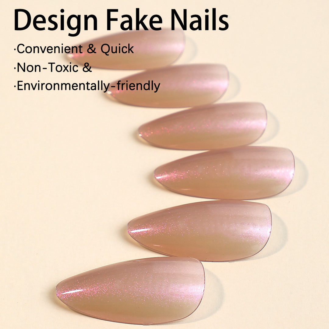 Artificial nail set with luxurious crystal embellishments Bowlift