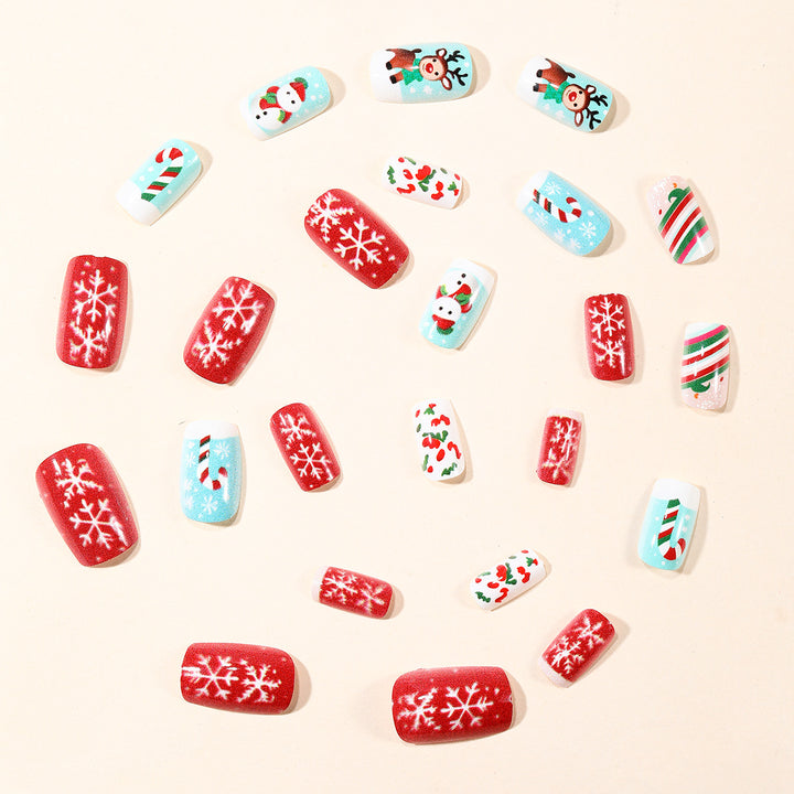 Artistic Christmas-Themed 3D Nail Art Extensions Bowlift