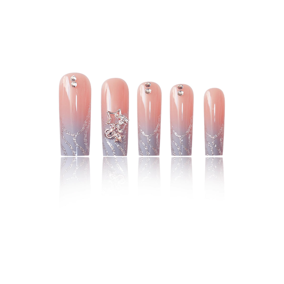 Premium Glittery Star-Designed Nail Enhancements Bowlift