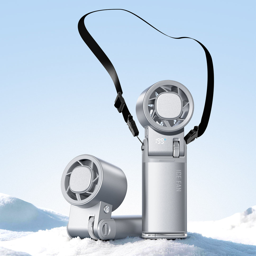 Unisex nan portable rechargeable wearable neck and handheld cooling fan with detachable magnetic dual heads and adjustable tilt Bowlift