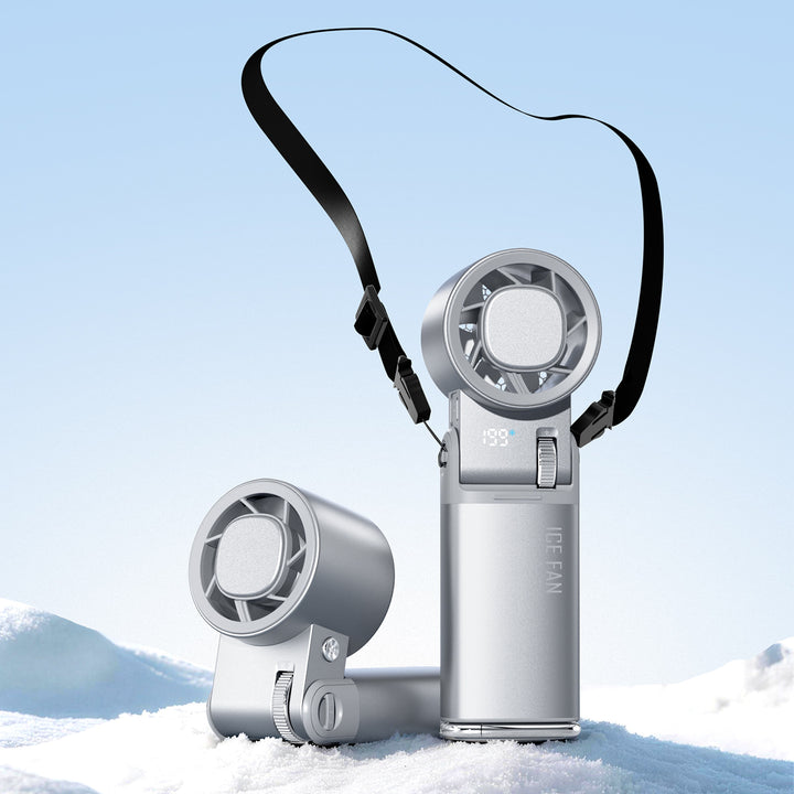 Unisex nan portable rechargeable wearable neck and handheld cooling fan with detachable magnetic dual heads and adjustable tilt Bowlift