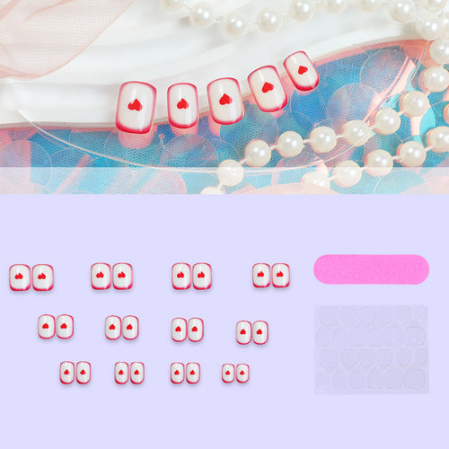 Heart Symbol Press-On Nail Set Bowlift