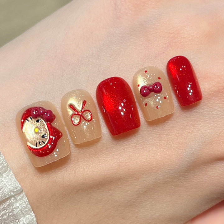 Artistic Nail Art Extensions with Floral Accents Bowlift