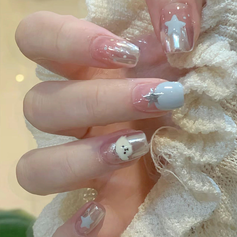 Natural Almond-Shaped Press-On Nails Bowlift