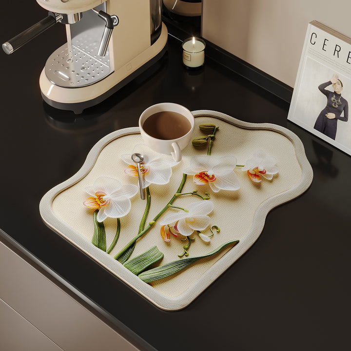 Decorative Floral Kitchen Mat Bowlift