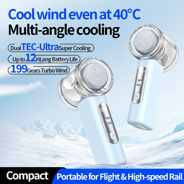 Women's Portable Mini Wind Cooler with HD Display Bowlift