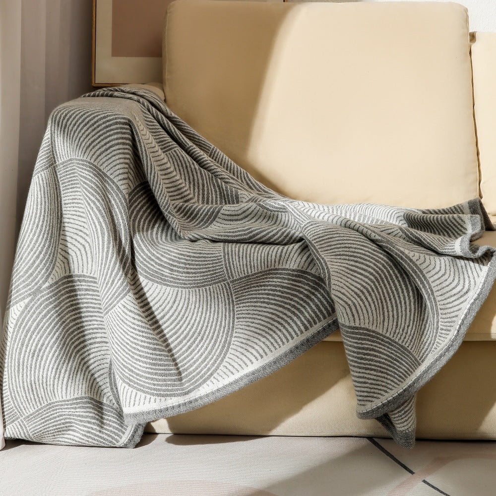 Textured Geometric Throw Blanket