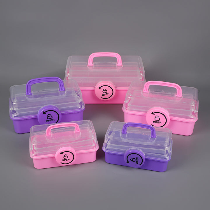 Portable Multi-Section Craft Storage Box Bowlift