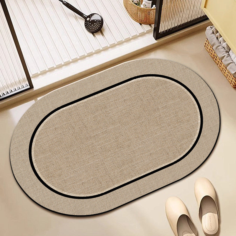 Textured Oval Kitchen Mat