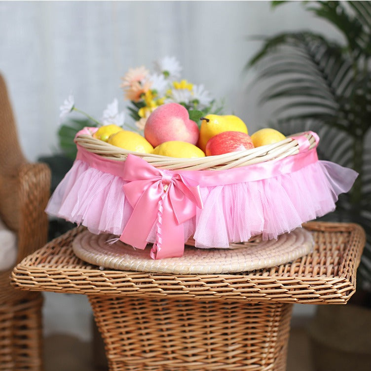 Decorative basket with ruffle detail Bowlift