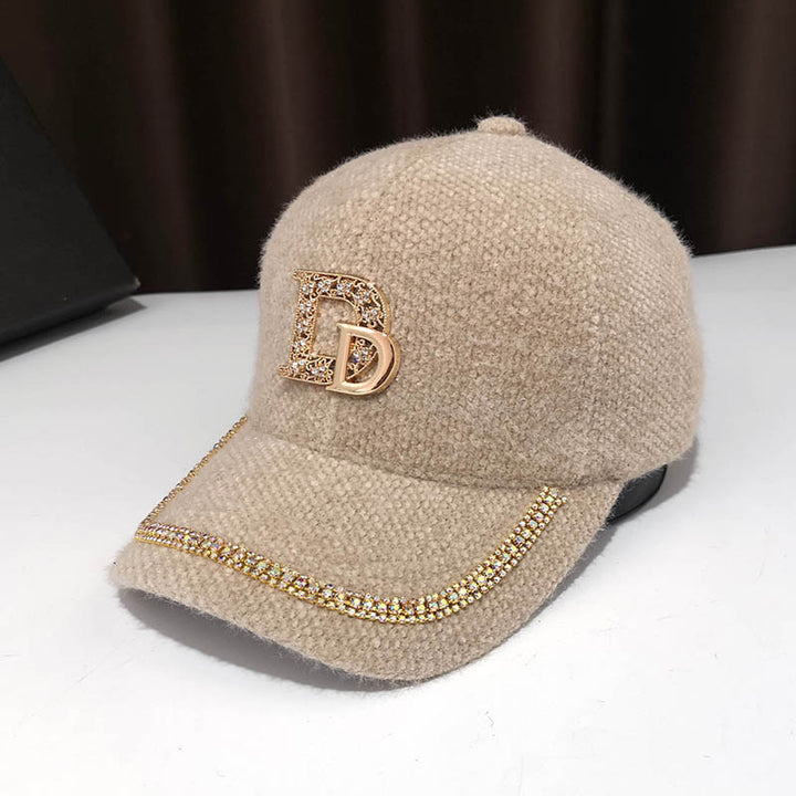 Women's Luxury Embellished Fleece Baseball Cap Bowlift