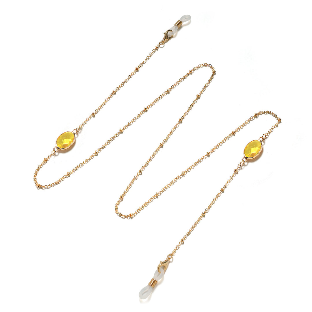 Chic Gemstone-Accented Eyewear Chain Bowlift