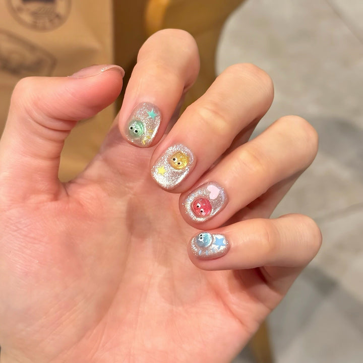 Creative Art Nail Tips with Playful Animal Design Bowlift