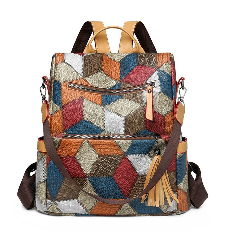 Textured Faux Leather Backpack Bowlift