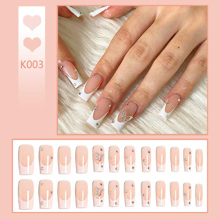 Acrylic nail set with glamorous 3D applications Bowlift