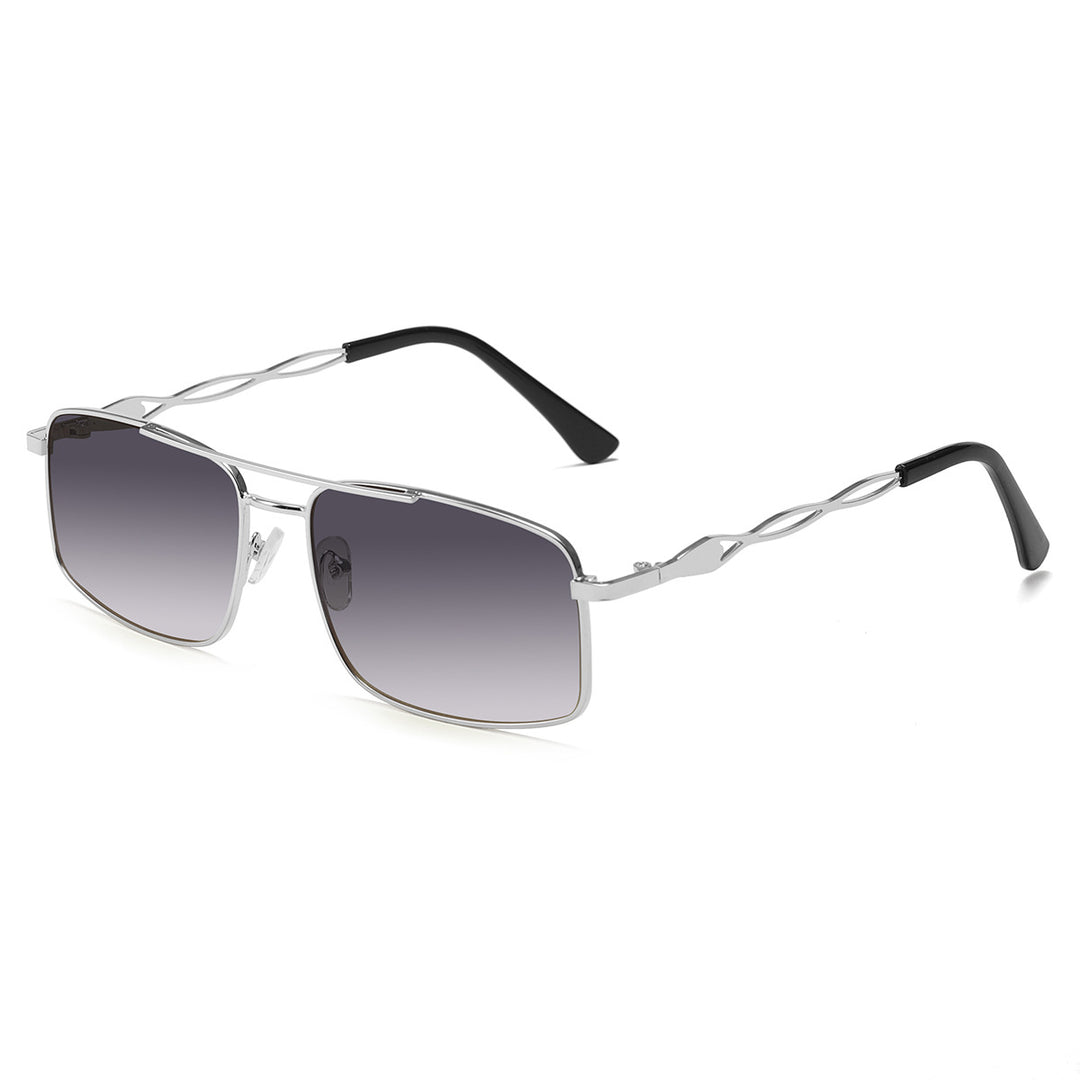 Women's sunglasses with trendy rectangular frame and yellow lenses Bowlift