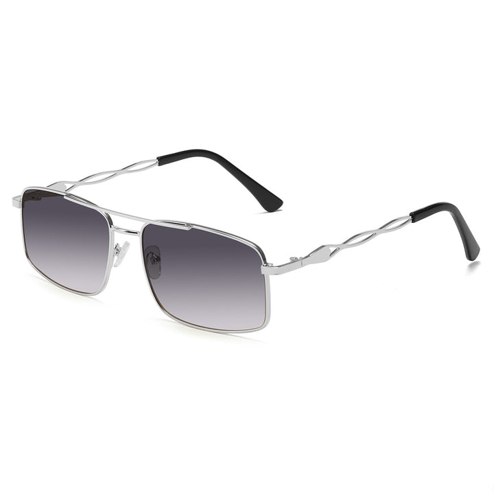 Women's sunglasses with trendy rectangular frame and yellow lenses Bowlift