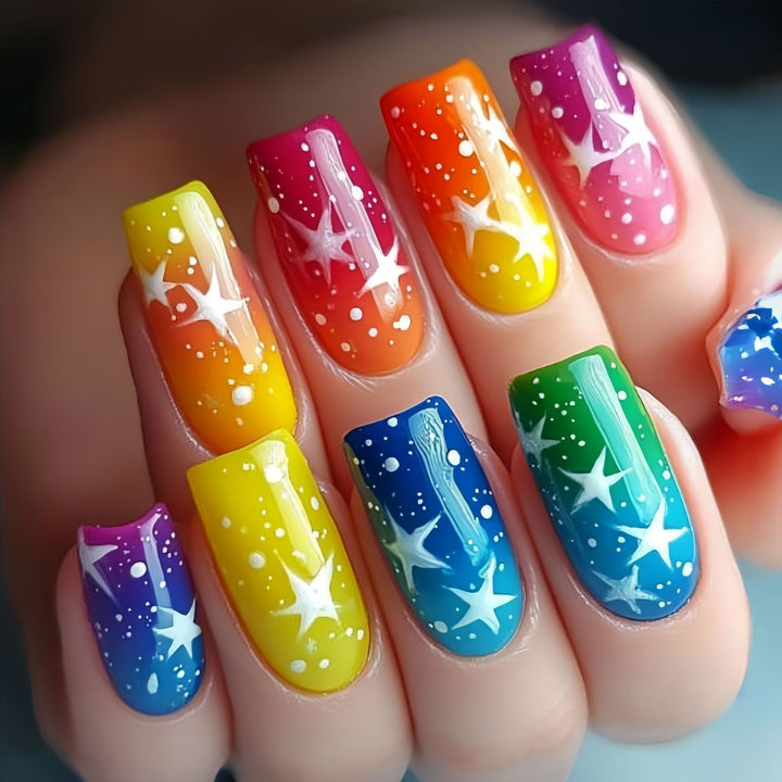 Ombre Starry Nail Art Bowlift