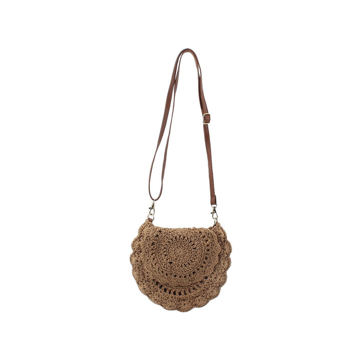 Handcrafted shoulder bag with unique crochet pattern Bowlift