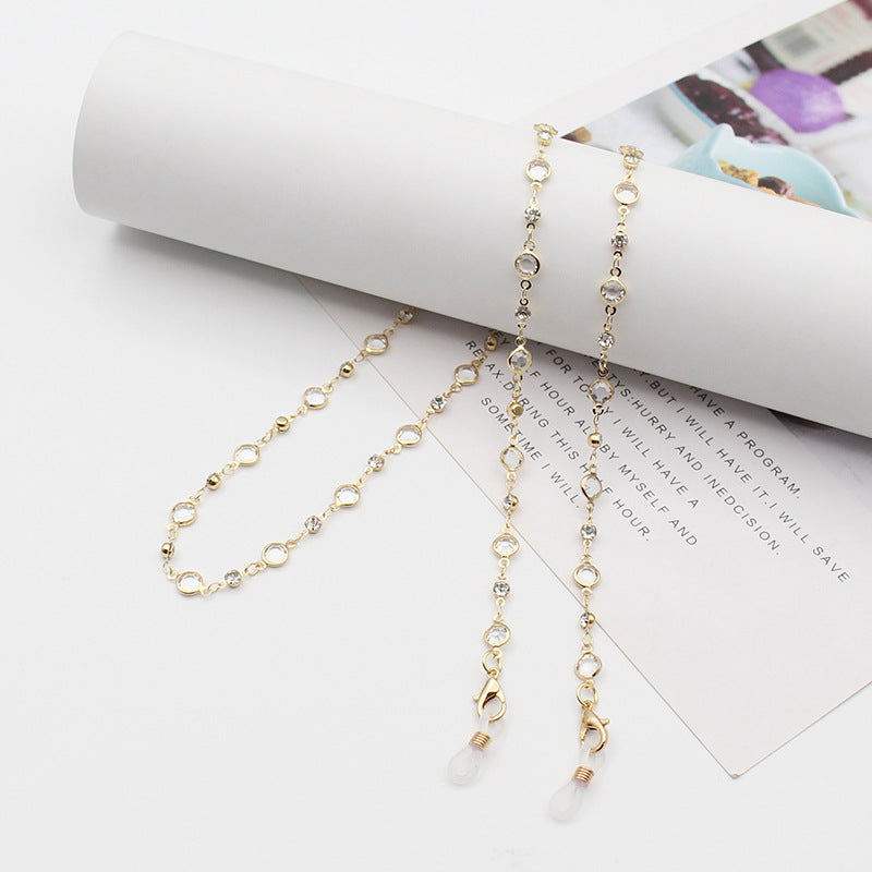 Stylish Gemstone-Linked Eyewear Chain Bowlift