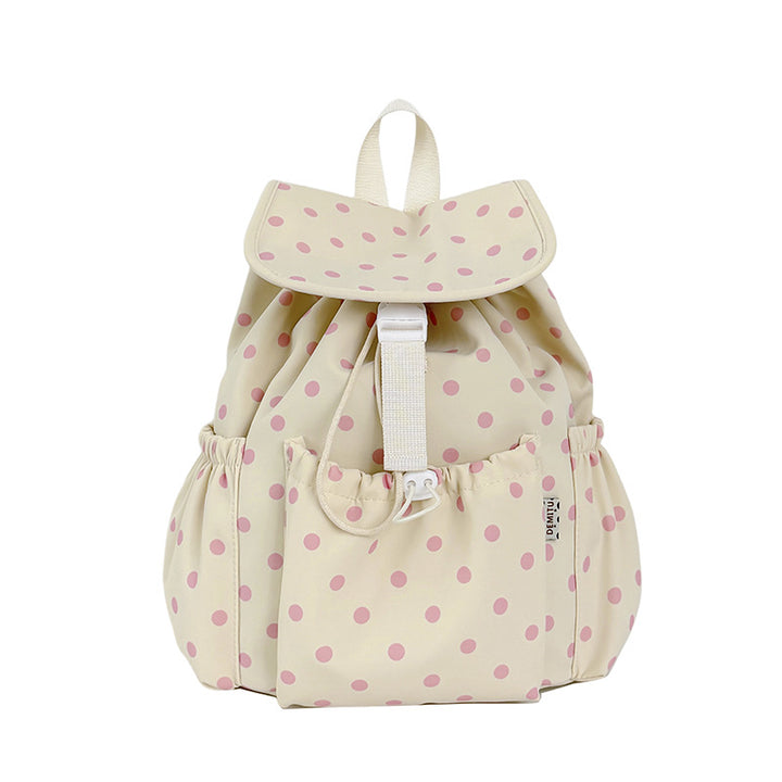 Playful Polka Dot Drawstring Backpack Bowlift