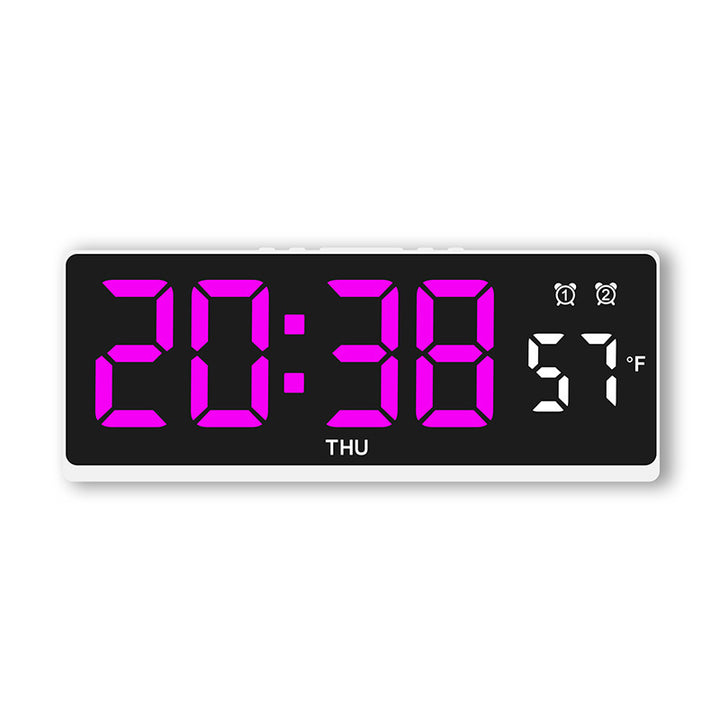 Digital alarm clock with large LED display and weather forecast Bowlift