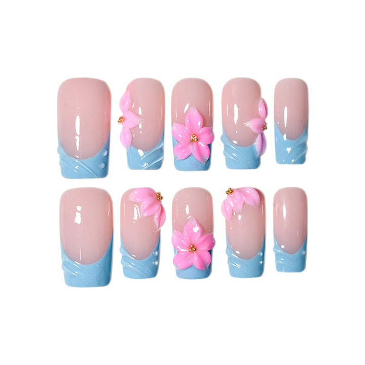 Floral Art Press-On Nail Extensions Bowlift