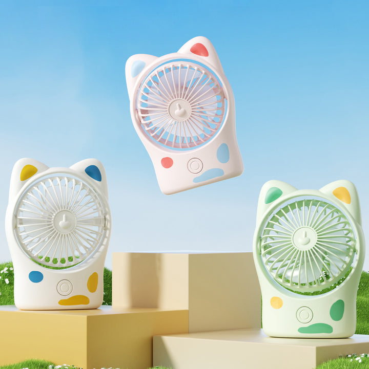 Unisex portable table fan with cat ears quiet motor and rechargeable battery Bowlift