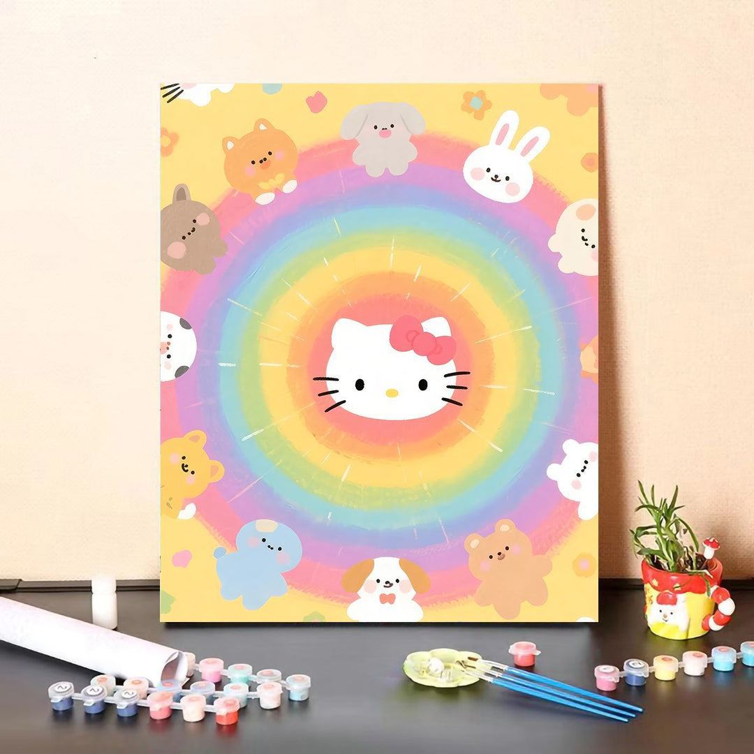 Cute Character Paint by Numbers Canvas Art Kit Bowlift