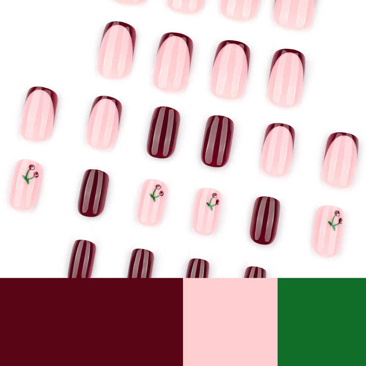 Artful nail extensions with elegant gradient and delicate accents Bowlift