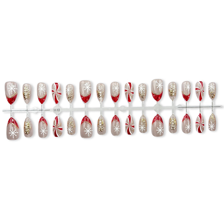 Holiday Themed Decorative Press-On Nails