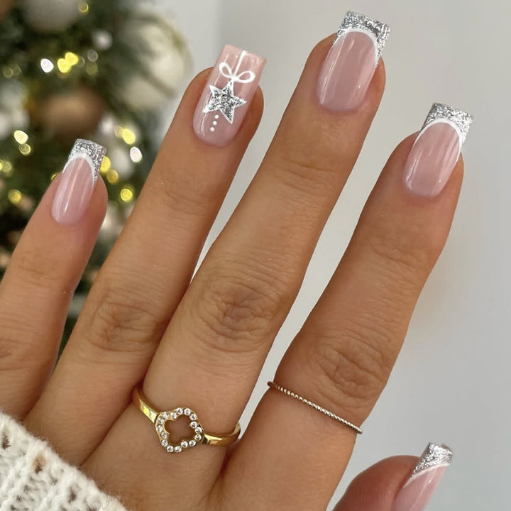 Elegant Holiday-Themed Nail Art Extensions Bowlift